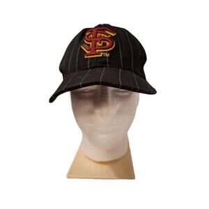 Mens Baseball Hat Florida State Seminoles New Era Pinstripes 59FIFTY Size 7 1/4